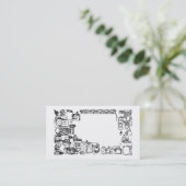 nähende themenorientierte Visitenkarte (Stehend Vorderseite)