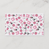 Nähende themenorientierte Visitenkarte (Rosa) (Rückseite)