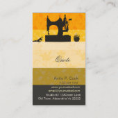 Nähende Vintage Mannequin-Mode-Kleiderform Visitenkarte (Rückseite)