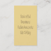 Nähende Visitenkarten des Nähmaschinegewebes Visitenkarte (Rückseite)