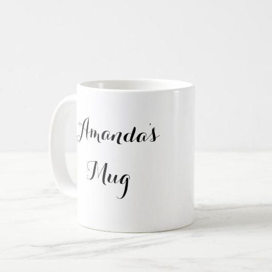 NÄHENDE ZITAT-TASSE KAFFEETASSE (Vorderseite Links)