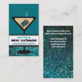 Nähender Imitat-Glitter Martinides glasnadelfadens Visitenkarte (Vorne/Hinten)