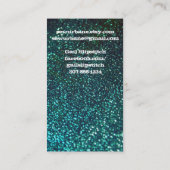 Nähender Imitat-Glitter Martinides glasnadelfadens Visitenkarte (Rückseite)