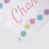 nähender Knopf des weißen Geburtstages Seidenpapier (Ausschnitt)