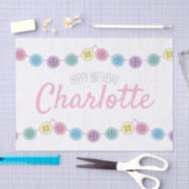 nähender Knopf des weißen Geburtstages Seidenpapier (Handwerk)