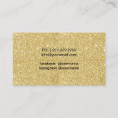 Nähender Näherin-Damenschneiderin-GoldGlitzer Visitenkarte (Rückseite)