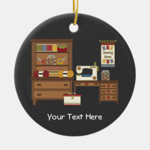Nähender Raum 1 (kundengerecht) Keramik Ornament