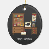 Nähender Raum 1 (kundengerecht) Keramik Ornament (Links)