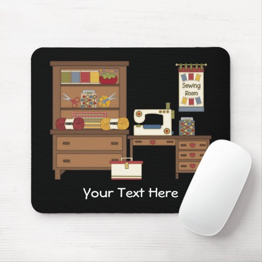Nähender Raum 1 (personalisiert) Mousepad (Mit Mouse)