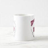 Nähender Schädel (Rosa) Kaffeetasse (Mittel)