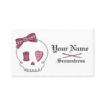 Nähender Schädel (Rosa)