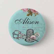 Nähender Thema-NamensAbzeichen-Knopf