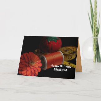 Nähender Versorgungs-Geburtstag Karte