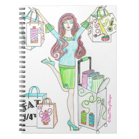 Nähendes Käufer-Anmerkungsbuch Notizblock (Vorderseite)