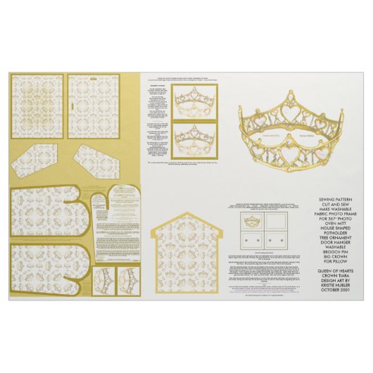 nähendes Muster der Tiarakrone macht Gewebe in Stoff (Yard (91,4 cm))