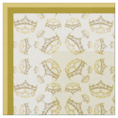 nähendes Muster der Tiarakrone macht Gewebe in Stoff (Nahaufnahme)