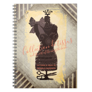 Nähendes Musternotizbuch des Kleiderblinden Notizblock