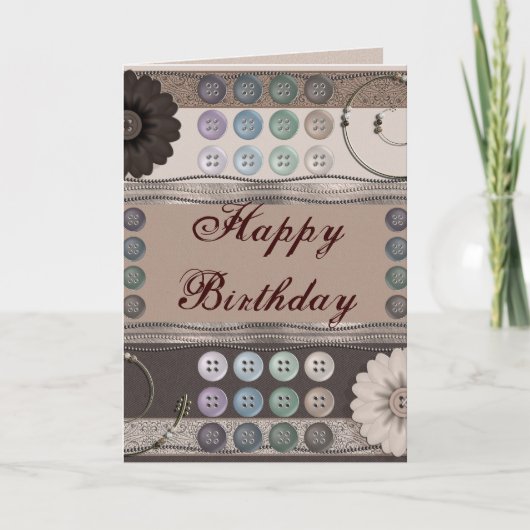 Nähenthusiast Karte (Vorderseite)