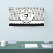 Nähenthusiast Schwarz-weiß Banner (Messe)