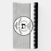 Nähenthusiast Schwarz-weiß Banner (Vertikal)