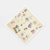 Nähephemere, Nähkreis, Party Serviette (Ecke)