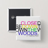 Naher Abstieg das Holz - Regenbogen-Knopf Button (Vorne & Hinten)