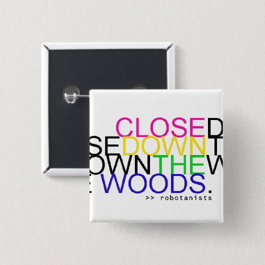 Naher Abstieg das Holz - Regenbogen-Knopf Button (Vorne & Hinten)