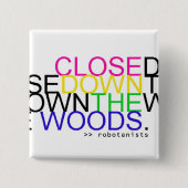 Naher Abstieg das Holz - Regenbogen-Knopf Button (Vorderseite)