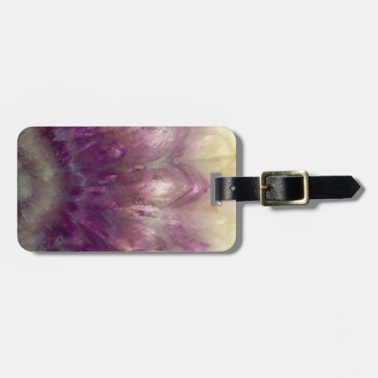 Naher Amethyst Gepäckanhänger (Vorderseite horizontal)