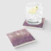 Naher Amethyst Steinuntersetzer (Seitenansicht)