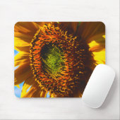Naher Aufbau einer Sonnenblume Mousepad (Mit Mouse)