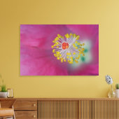 Naher Aufbau von Hibiskus Blume Stamen, Hibiskus Leinwanddruck (Insitu (Wohnzimmer))