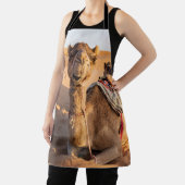 Naher Aufstieg auf Camel in der Oman-Wüste Schürze (InSitu)