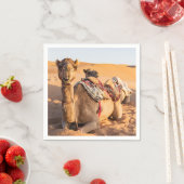 Naher Aufstieg auf Camel in der Oman-Wüste Serviette (Beispiel)