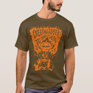 Naher bis Halloween Beängstigender Kürbiskopf T-Shirt