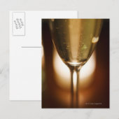 Naher Blick auf das Champagnerglas Postkarte (Vorne/Hinten)