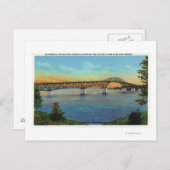 Naher Blick auf die Neue Brücke Postkarte (Vorne/Hinten)