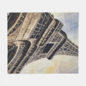 Naher Eiffelturm Paris Liebe City Travel Fleecedecke (Vorderseite (Horizontal))