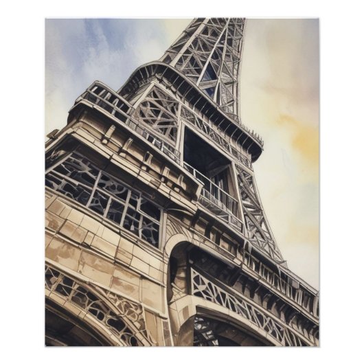 Naher Eiffelturm Paris Liebe City Travel Fotodruck (Vorne)