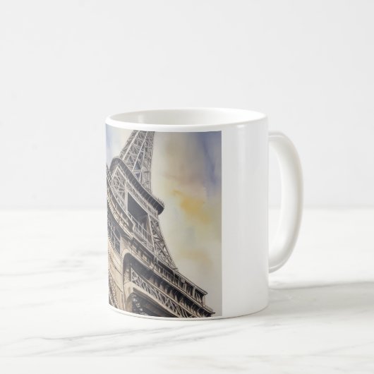 Naher Eiffelturm Paris Liebe City Travel Kaffeetasse (VorderseiteRechts)