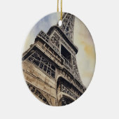 Naher Eiffelturm Paris Liebe City Travel Keramik Ornament (Rechts)