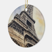 Naher Eiffelturm Paris Liebe City Travel Keramik Ornament (Links)