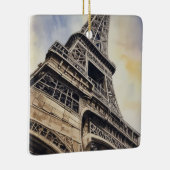 Naher Eiffelturm Paris Liebe City Travel Keramikornament (Rechts)