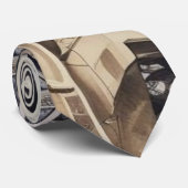 Naher Eiffelturm Paris Liebe City Travel Krawatte (Gerollt)