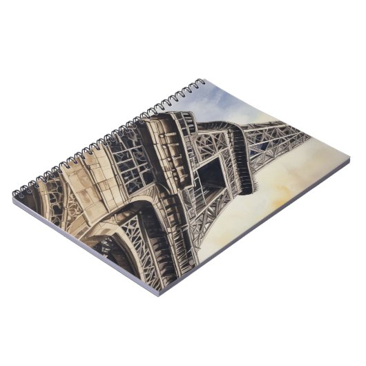 Naher Eiffelturm Paris Liebe City Travel Notizblock (Linke Seite)