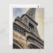 Naher Eiffelturm Paris Liebe City Travel Postkarte (Vorne/Hinten)