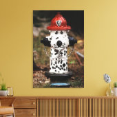 Naher Einsatz von Feuerlöschanlagen Leinwanddruck (Insitu (Wohnzimmer))