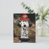 Naher Einsatz von Feuerlöschanlagen Postkarte (Stehend Vorderseite)