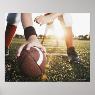 Naher Fußball-Center Vorbereitung auf Schnappschus Poster