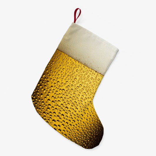 Naher HOHER Bier-Glas-WeihnachtsStrumpf Kleiner Weihnachtsstrumpf (Vorderansicht (hängend))